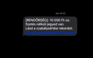 rendőrség, csalás, sms