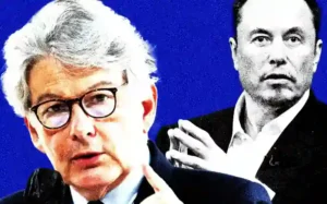 Thierry Breton és Elon Musk