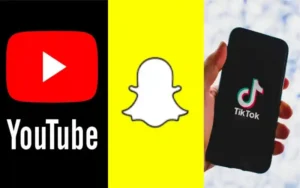 YouTube Snapchat TikTok